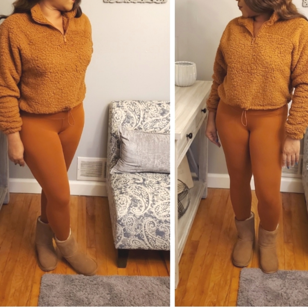 2pcs Sherpa Jacket with Leggings